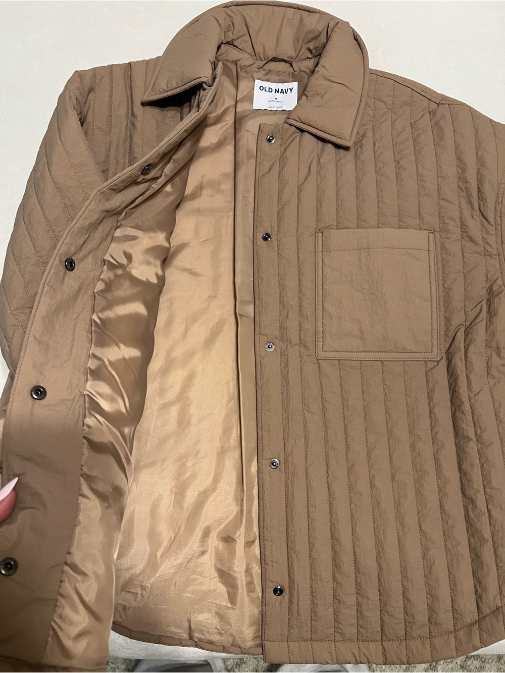 Old Navy Lightweight Tan Quilted Jacket